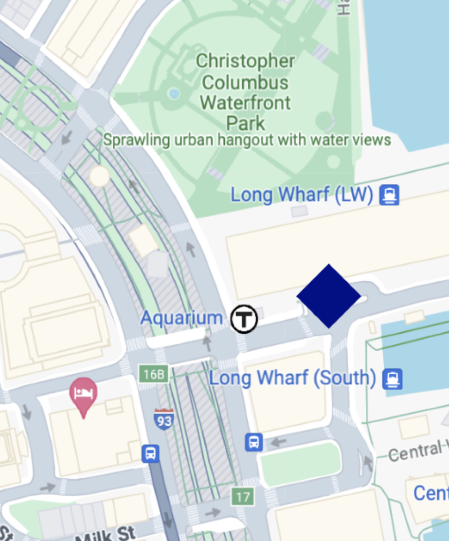 Map Location of Marriott Long Wharf
